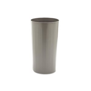 Round Wastebasket, Steel, 20gal, Charcoal