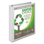 Earth's Choice Biobased D-Ring View Binder, 1" Cap, White