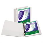 Clean Touch Locking Round Ring View Binder, Antimicrobial, 2" Cap, White