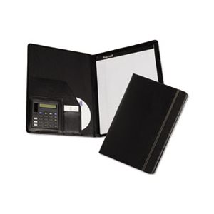 Slimline Padfolio, Leather-Look / Faux Reptile Trim, Writing Pad, Black