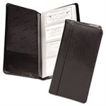 Regal Leather Business Card File, 96 Card Cap, 2 x 3 1 / 2 Cards, Black