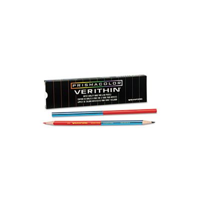 Verithin Double-Ended Colored Pencils, Blue / Red, Dozen