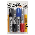 King Size Markers, Chisel Tip, Blue / Red / Black, 4 / Set