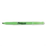Accent Pocket Style Highlighter, Chisel Tip, Fluorescent Green, Dozen