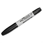 Super Twin-Tip Permanent Marker, Fine / Chisel Tip, Black