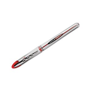 VISION ELITE Roller Ball Stick Waterproof Pen, Red Ink, Bold