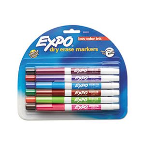 Low Odor Dry Erase Marker, Fine Point, Assorted, 12 / Set