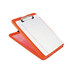 SlimMate Storage Clipboard, 1 / 2" Clip Cap, 8 1 / 2 x 11 Sheets, Hi-Vis Orange