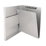 Snapak Aluminum Side-Open Forms Folder, 1 / 2" Clip, 8 1 / 2 x 12 Sheets, Silver