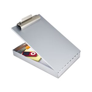 Redi-Rite Aluminum Storage Clipboard, 1" Clip Cap, 8 1 / 2 x 12 Sheets, Silver