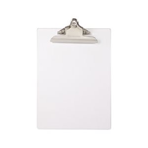 Recycled Plastic Clipboards, 1" Clip Cap, 8 1 / 2 x 12 Sheets, Clear