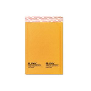 Jiffylite Self Seal Mailer, #0, 6 x 10, Golden Brown, 10 / Pack