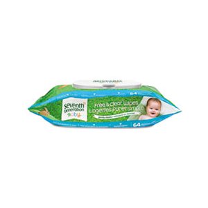 Free & Clear Baby Wipes, Unscented, White, 64 / Pack