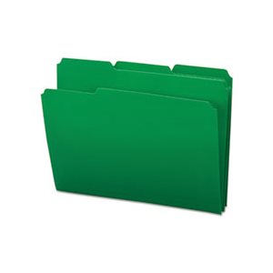 Waterproof Poly File Folders, 1 / 3 Cut Top Tab, Letter, Green, 24 / Box