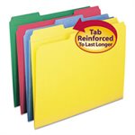 File Folders, 1 / 3 Cut, Reinforced Top Tabs, Letter, Assorted, 12 / Pack