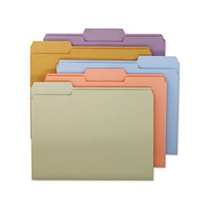 File Folders, 1 / 3 Cut Top Tab, Letter, Assorted Colors, 100 / Box