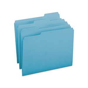 File Folders, 1 / 3 Cut Top Tab, Letter, Teal, 100 / Box