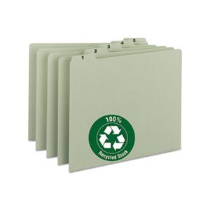 Recycled Top Tab File Guides, Daily, 1 / 5 Tab, Pressboard, Letter, 31 / Set