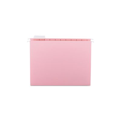 Hanging File Folders, 1 / 5 Tab, 11 Point Stock, Letter, Pink, 25 / Box