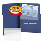 Self-Adhesive Poly Pockets, Top Load, 9 x 5-9 / 16, Clear, 100 / Box