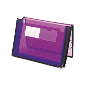 2 1 / 4" Exp Wallet, Poly, Letter, Translucent Purple