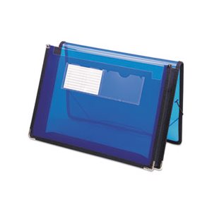 2" Exp Ultracolor Wallet, Poly, Letter, Translucent Blue