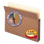 1 3 / 4" Exp Pocket, Straight Tab, Letter, Manila / Redrope, 25 / Box