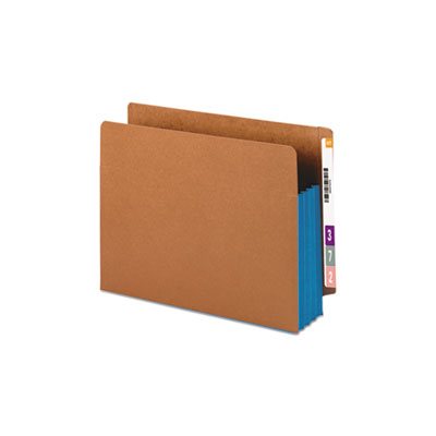 3 1 / 2" Exp File Pockets, Straight Tab, Letter, Blue, 10 / Box