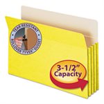 3 1 / 2" Exp Colored File Pocket, Straight Tab, Legal, Yellow