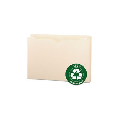 100% Recycled Top Tab File Jackets, Legal, 2" Exp, Manila, 50 / Box