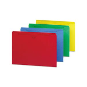 Colored File Jackets w / Reinforced 2-Ply Tab, Letter, Assorted, 100 / Box