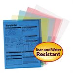 Organized Up Slash Jackets, Letter, Poly, Clear / Trans Assortment, 5 / Pack
