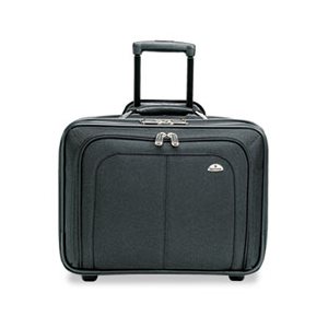 Mobile Office Rolling Notebook Case, Nylon, 17 1 / 2 x 9 x 14, Black