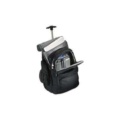 Rolling Backpack, 14 x 8 x 21, Black / Charcoal