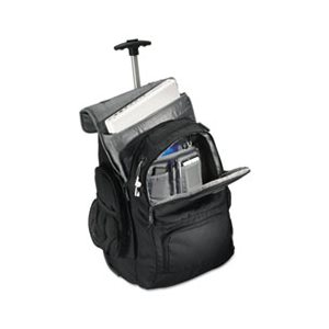 Rolling Backpack, 14 x 8 x 21, Black / Charcoal