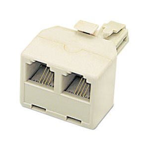 Telephone Duplex Jack, Ivory