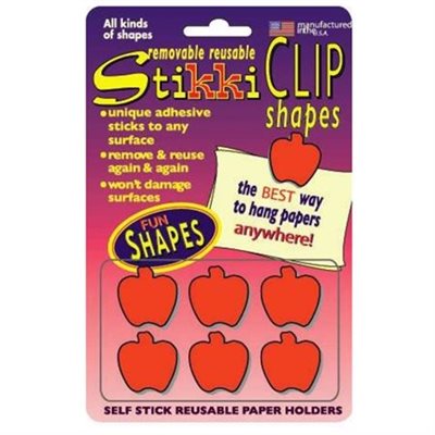 STIKI CLIPS, APPLE 6 / PK