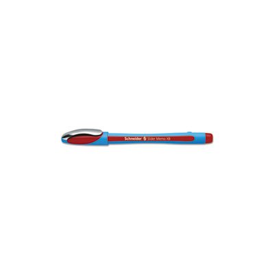 Schneider Slider Memo XB Ballpoint Stick Pen, 1.4mm, Red, 10 / Box