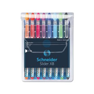 Schneider Slider Ballpoint Stick Pen, 1.4mm, Assorted, 8 / Pack