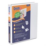 BINDER, QUICKFIT, RR VIEW, 1", WHITE