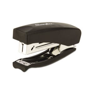 Soft Grip Half Strip Hand Stapler, 20-Sheet Capacity, Black