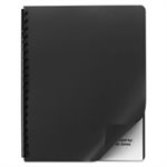 Opaque Plastic Binding System Covers, 11-1 / 4 x 8-3 / 4, Black, 25 / Pack