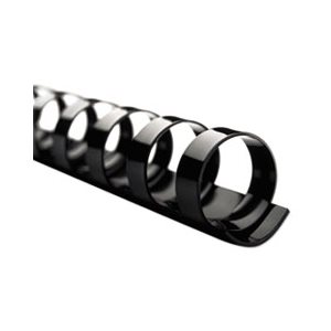 CombBind Standard Spines, 1 / 2" Diameter, 90 Sheet Capacity, Black, 100 / Box