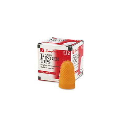 Rubber Finger Tips, 13 (Large), Amber, Dozen