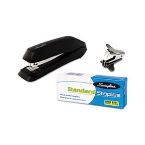 Standard Economy Stapler Pack, Full Strip, 15-Sheet Capacity, Black