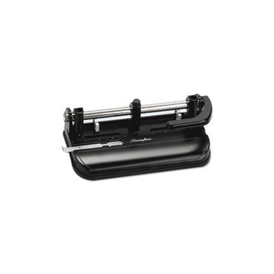 32-Sheet Lever Handle Two-to-Seven-Hole Punch, 9 / 32" Holes, Black