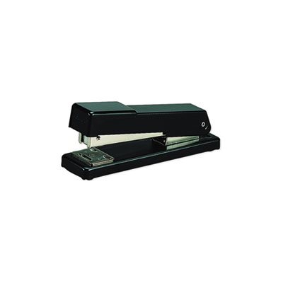 Compact Desk Stapler, Half Strip, 20-Sheet Capacity, Black