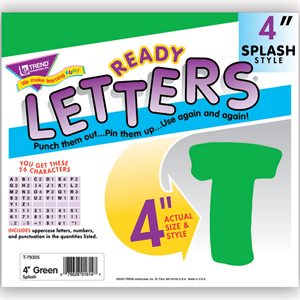 LETTERS, READY, GREEN UPPERCASE