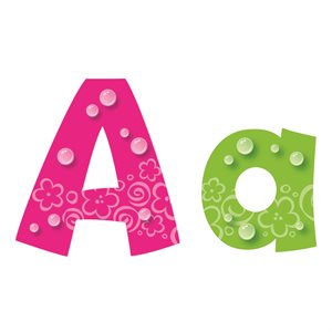 LETTERS, 4" BUBBLES UPPERCASE LOWERCASE COMBO PACK READY