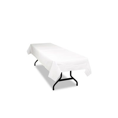 Table Set Poly Tissue Table Cover, 54 x 108, White, 6 / Pack